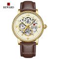 REWARD RD33001M Military Military Fashion Men Automatic Mechanical Watch Top Luxury Quartz Watches Clock Leather Band Watch